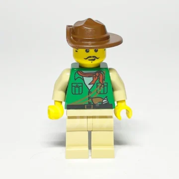 LEGO Adventurers Minifigur Johnny Thunder ADV054 gebraucht Vorderansicht
