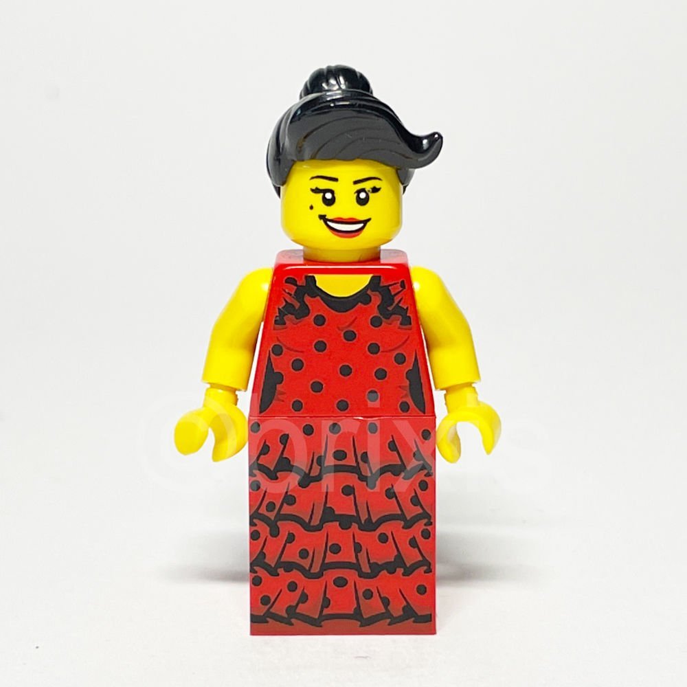 LEGO Collectible: Flamenco Dancer (COL086) - LEGO Collectible Flamenco Dancer Minifigure COL086 LEGO Collectible Flamenco Dancer Minifigure COL086 Vorderansicht