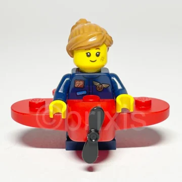 LEGO Collectible Minifigur Airplane Girl COL382 gebraucht Vorderansicht
