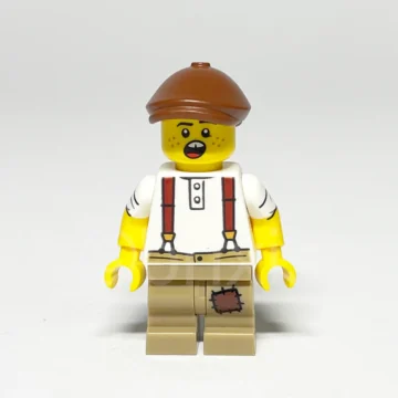 LEGO Collectible Minifigur Newspaper Kid COL423 gebraucht Vorderansicht