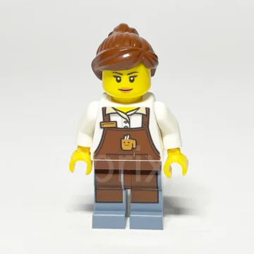 LEGO Holiday amp Event Minifigur Winter Holiday Train Station Station Barista HOL091 gebraucht Vorderansicht