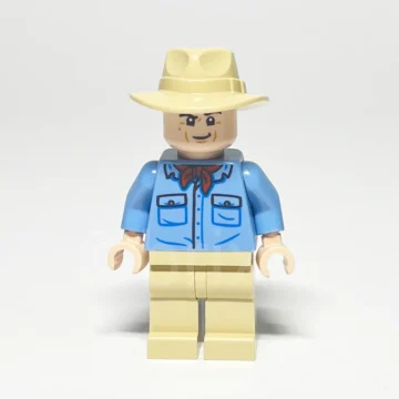 LEGO Jurassic World Dr. Alan Grant Minifigur JW105 Vorderansicht