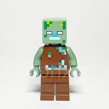 LEGO Minecraft Drowned Zombie Minifigure MIN088 Vorderansicht