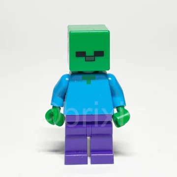 LEGO Minecraft Zombie Minifigur MIN010 Vorderansicht