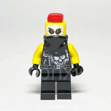 LEGO NINJAGO Minifigur Chopper Maroon NJO0388 gebraucht Vorderansicht
