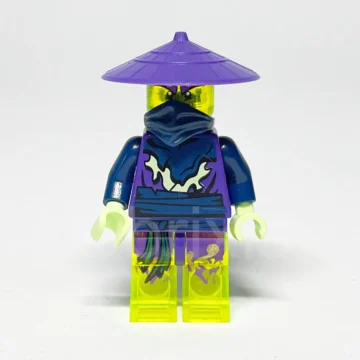 LEGO NINJAGO Minifigur Ghost Warrior Cowler NJO0141 gebraucht Vorderansicht