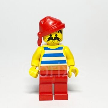LEGO Pirates Pirate Blue White Stripes Shirt Minifigure PI076 Vorderansicht