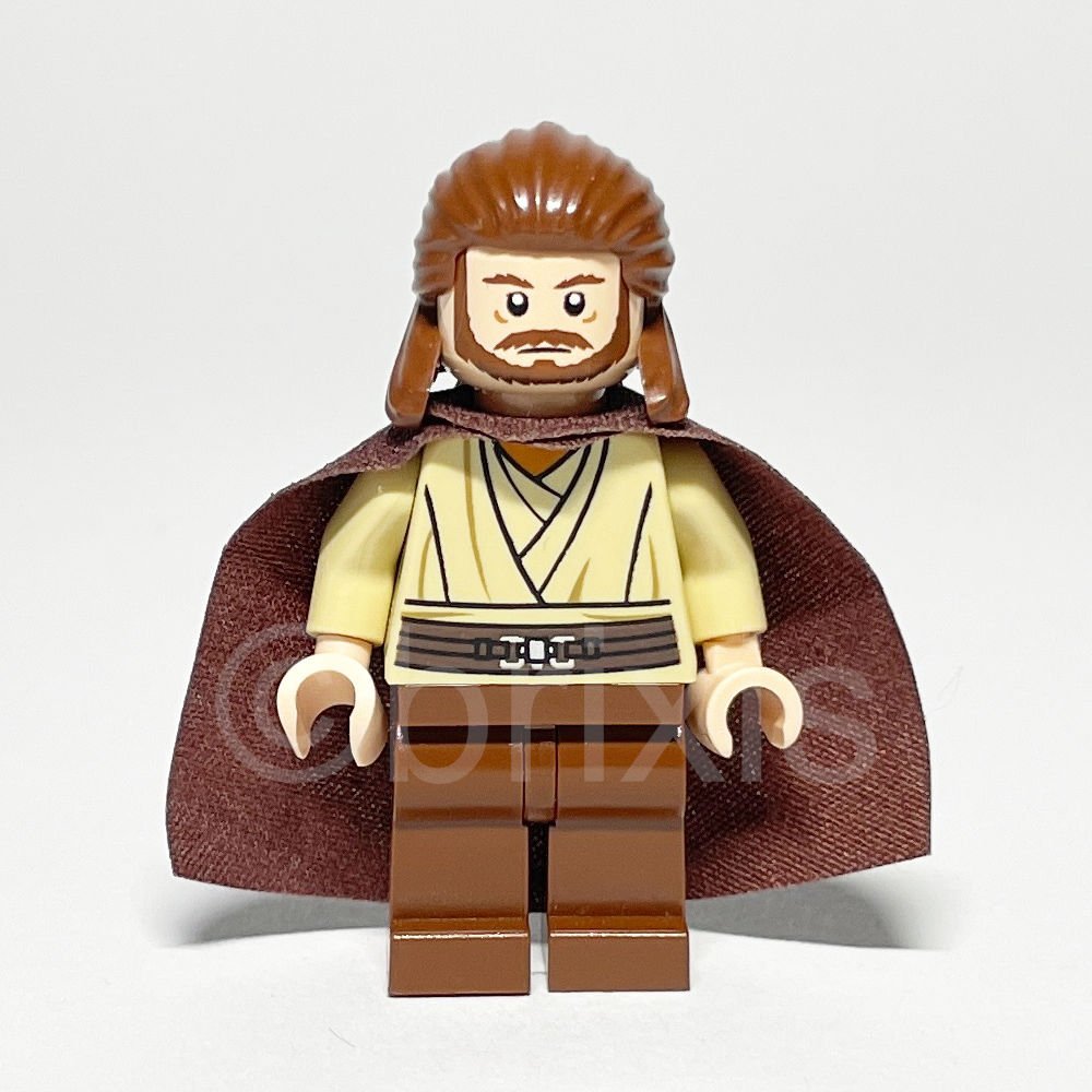 LEGO Star Wars: Qui-Gon Jinn (SW0322) - LEGO Star Wars Qui Gon Jinn Minifigure SW0322 LEGO Star Wars Qui Gon Jinn Minifigure SW0322 Vorderansicht