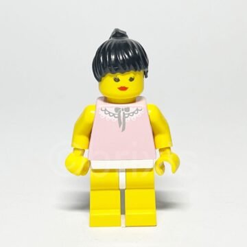 LEGO Town Gray and White Collar Minifigure PAR042 Vorderansicht