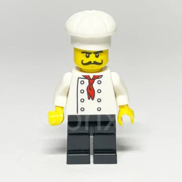 LEGO Town Minifigur Chef CHEF025 gebraucht Vorderansicht