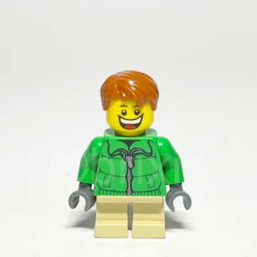 LEGO Town Winter Jacket Zipper Minifigur CTY0328 Vorderansicht
