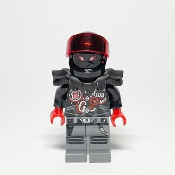 Lego Minifigur NJO385 Mr E Biker Vorderansicht