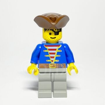 Lego Minifigur PI008 Pirate Blue Jacket Vorderansicht