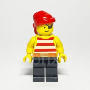 Lego Minifigur PI031 Pirate Red Vorderansicht