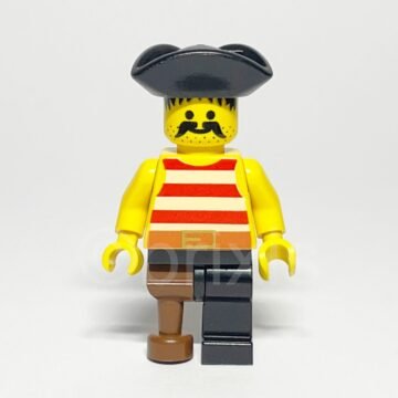 Lego Minifigur PI038 Pirate Red Vorderansicht
