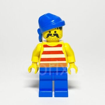 Lego Minifigur PI040 Pirate Red Vorderansicht