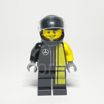 Lego Minifigur SC034 Mercedes AMG Fahrer Vorderansicht