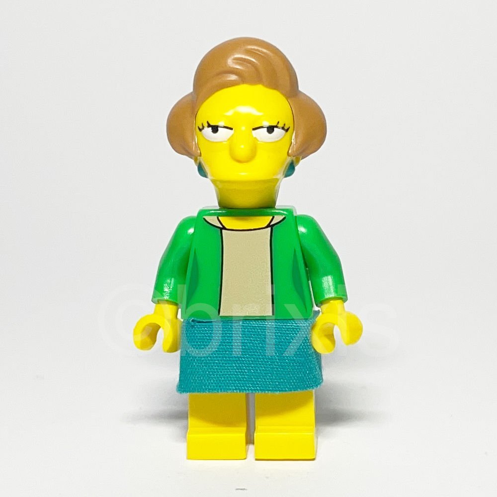 LEGO Collectible: Edna Krabappel (SIM040) - Lego Minifigur SIM040 Edna Krabapple Lego Minifigur SIM040 Edna Krabapple Vorderansicht