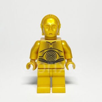 Lego Minifigur SW0161 C 3PO Pearl Gold Vorderansicht
