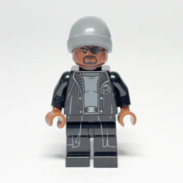 LEGO Super Heroes Minifigur Nick Fury (SH0758) gebraucht - Vorderansicht