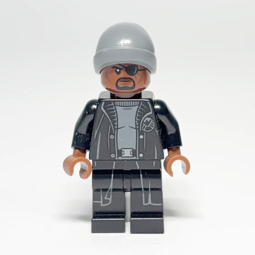 LEGO Super Heroes Minifigur Nick Fury (SH0758) LEGO Super Heroes Minifigur Nick Fury (SH0758) gebraucht - Vorderansicht